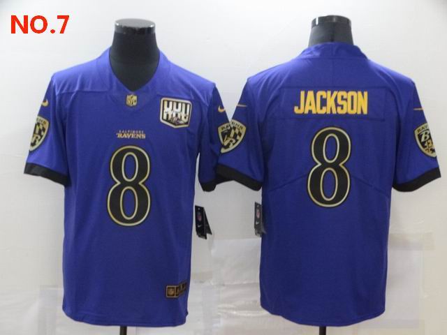 Men's Baltimore Ravens 8 Lamar Jackson Jesey NO.7;